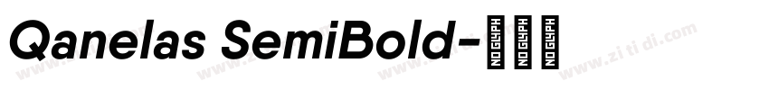 Qanelas SemiBold字体转换